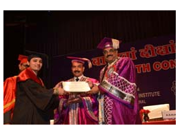 Dr. K.M.L. Pathak, Deputy Director General (Animal Sciences), ICAR presented ‘Gold Medal for Best Thesis Research Work’ in the Production, Processing and Management Group and ‘Certificate for Best Thesis Research Work’ during masters programme